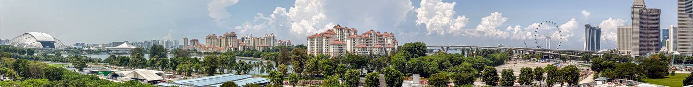 新加坡滨海湾城市风光全景